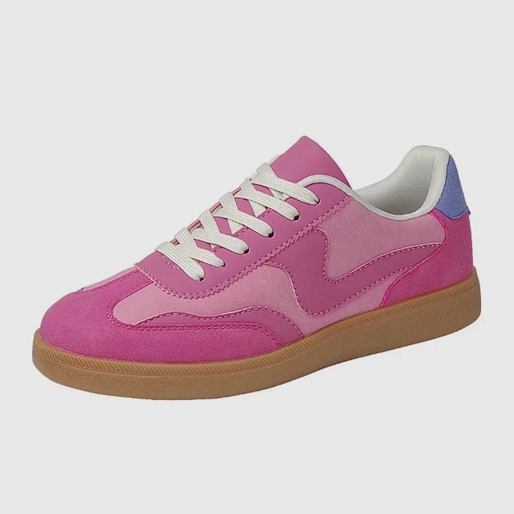 MODERN-12 WAVY SWOOSH STRIPE DESIGN LOW SNEAKERS-Fuchsia